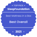 Sleep Foundation - Best Mattress In A Box 2021 badge for DreamCloud