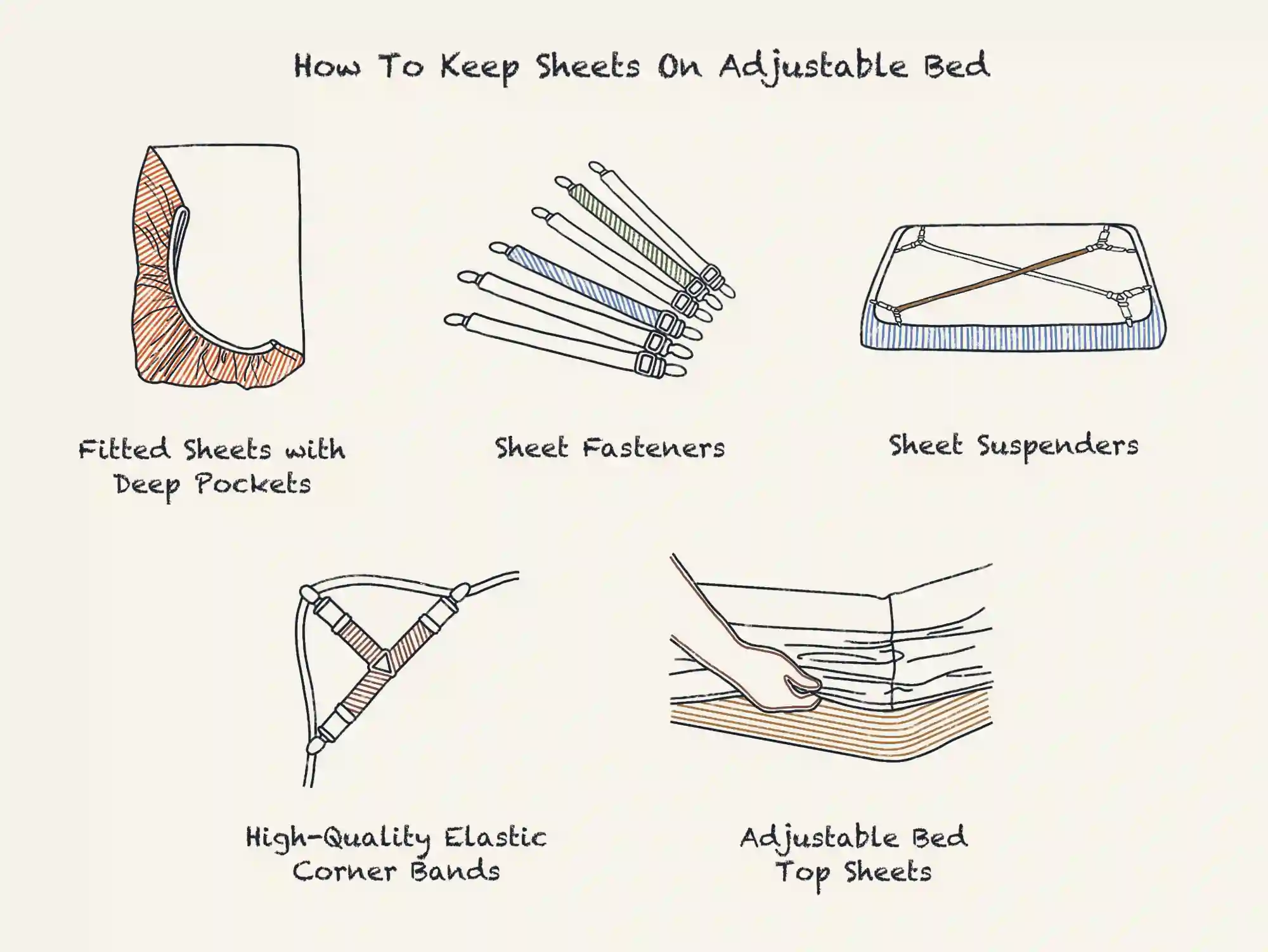 Adjustable Bed Sheet Fasteners Suspenders Elastic Sheet Band